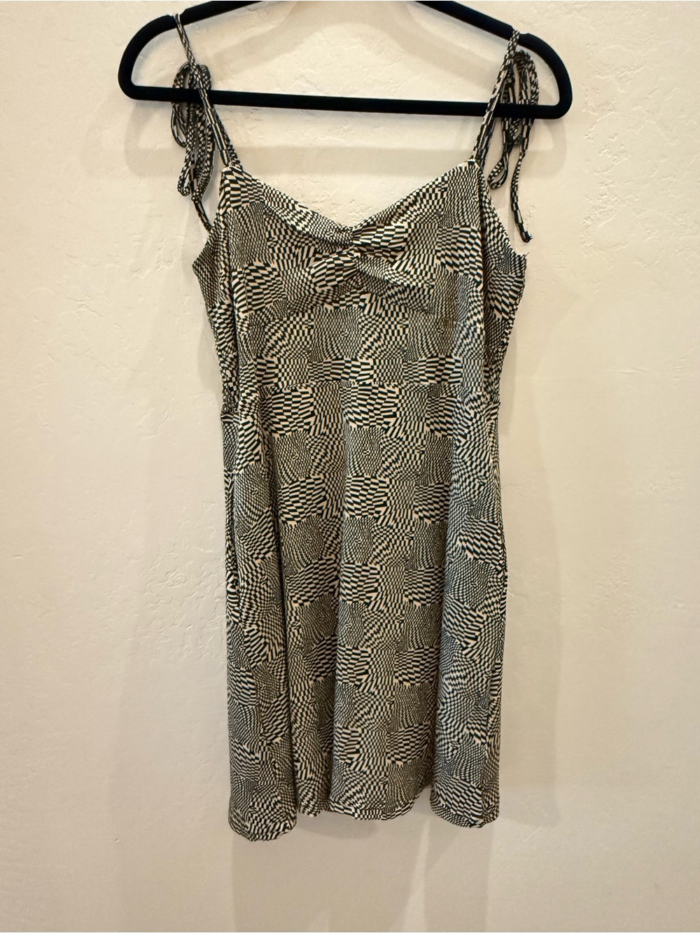 Geometric Tie-Strap Mini Dress